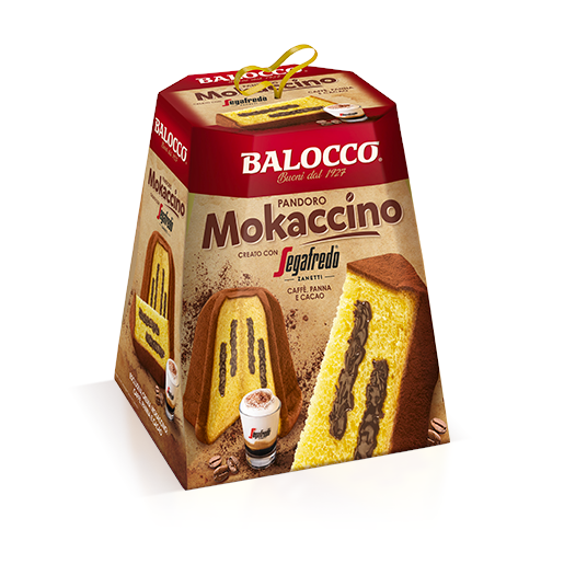 Balocco Pandoro Mokaccino włoska babka z kremem kawowym 800g