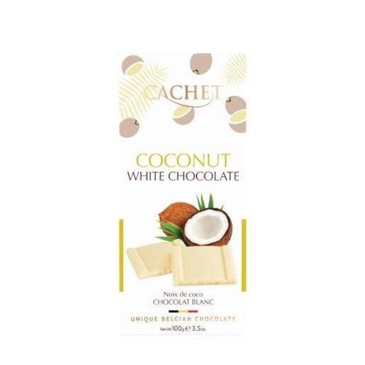 Cachet Coconut White biała czekolada z kokos 100g